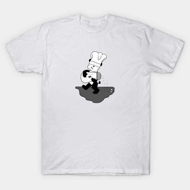 Panda Chef Makes a Mess T-Shirt by Cartoon Wetworx